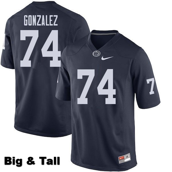 NCAA Nike Men's Penn State Nittany Lions Steven Gonzalez #74 College Football Authentic Big & Tall Navy Stitched Jersey QNZ7298XG